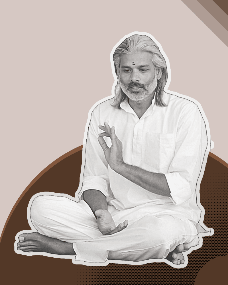 Yogi Rohit Kumar seated in meditation, teacher at Yoga Bhawna Mission and founder of the affiliated Sanatana Yog Sandesh
